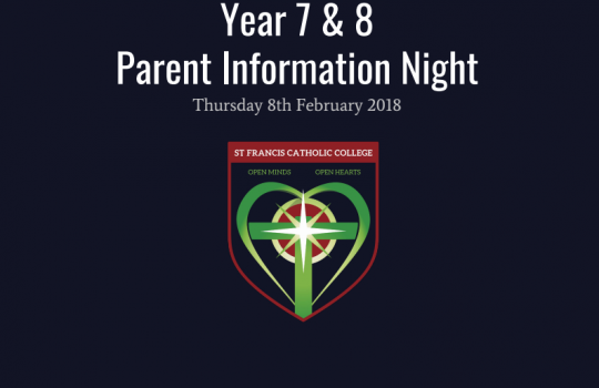Download the Year 7 & 8 Parent Information Night Presentation